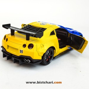 ماکت ماشین نیسان Nissan مدل GTR R35 رنگ آبی/زرد