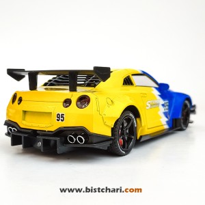 ماکت ماشین نیسان Nissan مدل GTR R35 رنگ آبی/زرد