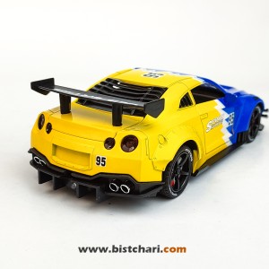 ماکت ماشین نیسان Nissan مدل GTR R35 رنگ آبی/زرد