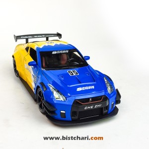ماکت ماشین نیسان Nissan مدل GTR R35 رنگ آبی/زرد