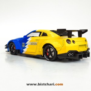 ماکت ماشین نیسان Nissan مدل GTR R35 رنگ آبی/زرد