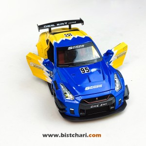 ماکت ماشین نیسان Nissan مدل GTR R35 رنگ آبی/زرد