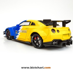 ماکت ماشین نیسان Nissan مدل GTR R35 رنگ آبی/زرد