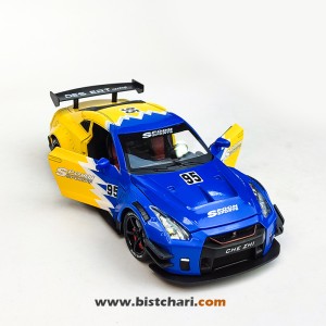 ماکت ماشین نیسان Nissan مدل GTR R35 رنگ آبی/زرد