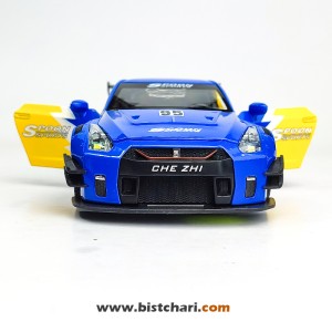 ماکت ماشین نیسان Nissan مدل GTR R35 رنگ آبی/زرد