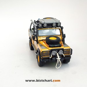 ماکت ماشین لندرور Land Rover مدل Defender 110 رنگ زرد