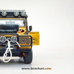 ماکت ماشین لندرور Land Rover مدل Defender 110 رنگ زرد