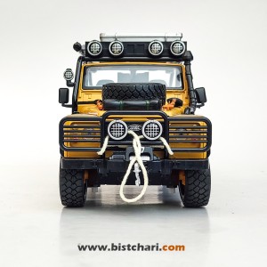 ماکت ماشین لندرور Land Rover مدل Defender 110 رنگ زرد