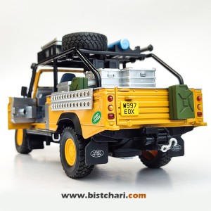 ماکت ماشین لندرور Land Rover مدل Defender 110 رنگ زرد