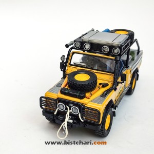 ماکت ماشین لندرور Land Rover مدل Defender 110 رنگ زرد