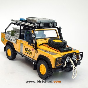 ماکت ماشین لندرور Land Rover مدل Defender 110 رنگ زرد