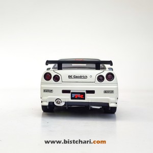 ماکت ماشین نیسان Nissan Skyline مدل GTR R34 رنگ سفید