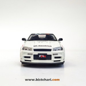 ماکت ماشین نیسان Nissan Skyline مدل GTR R34 رنگ سفید