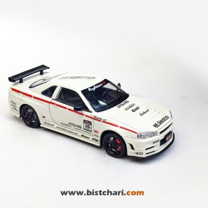 ماکت ماشین نیسان Nissan Skyline مدل GTR R34 رنگ سفید