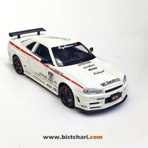 ماکت ماشین نیسان Nissan Skyline مدل GTR R34 رنگ سفید