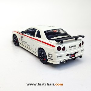 ماکت ماشین نیسان Nissan Skyline مدل GTR R34 رنگ سفید