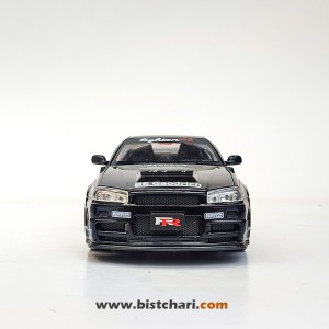 ماکت ماشین نیسان Nissan Skyline مدل GTR R34 رنگ مشکی
