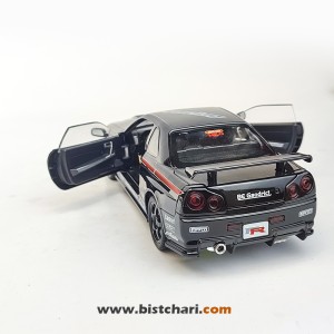 ماکت ماشین نیسان Nissan Skyline مدل GTR R34 رنگ مشکی