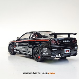 ماکت ماشین نیسان Nissan Skyline مدل GTR R34 رنگ مشکی