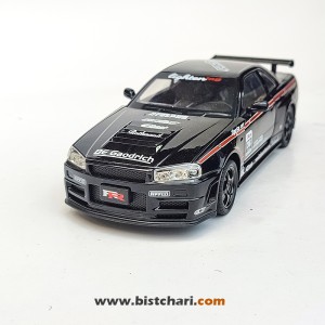 ماکت ماشین نیسان Nissan Skyline مدل GTR R34 رنگ مشکی