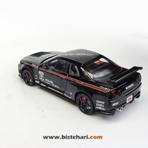 ماکت ماشین نیسان Nissan Skyline مدل GTR R34 رنگ مشکی