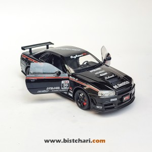 ماکت ماشین نیسان Nissan Skyline مدل GTR R34 رنگ مشکی