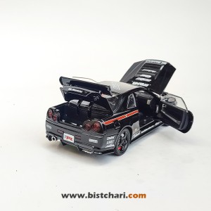 ماکت ماشین نیسان Nissan Skyline مدل GTR R34 رنگ مشکی
