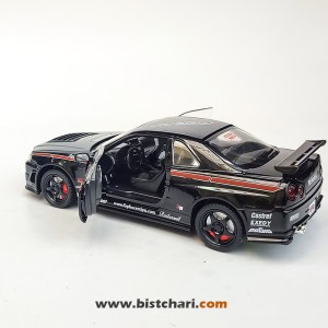 ماکت ماشین نیسان Nissan Skyline مدل GTR R34 رنگ مشکی