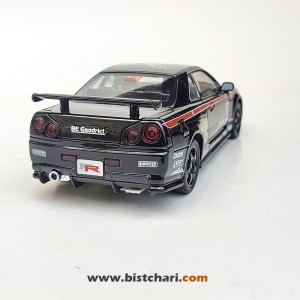 ماکت ماشین نیسان Nissan Skyline مدل GTR R34 رنگ مشکی