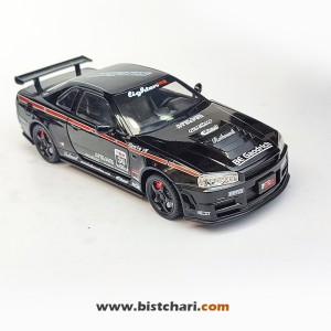 ماکت ماشین نیسان Nissan Skyline مدل GTR R34 رنگ مشکی