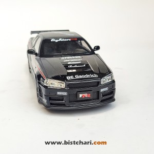 ماکت ماشین نیسان Nissan Skyline مدل GTR R34 رنگ مشکی