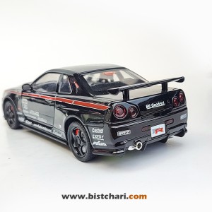 ماکت ماشین نیسان Nissan Skyline مدل GTR R34 رنگ مشکی