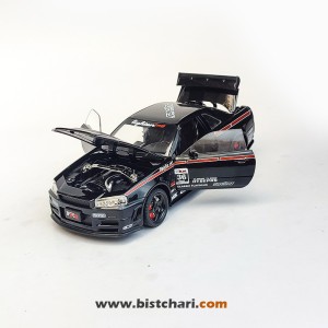 ماکت ماشین نیسان Nissan Skyline مدل GTR R34 رنگ مشکی