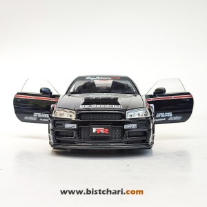 ماکت ماشین نیسان Nissan Skyline مدل GTR R34 رنگ مشکی