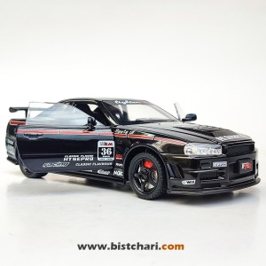 ماکت ماشین نیسان Nissan Skyline مدل GTR R34 رنگ مشکی