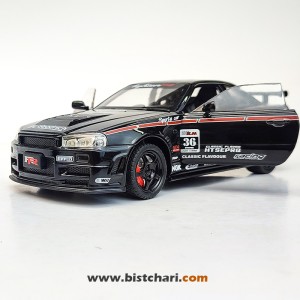 ماکت ماشین نیسان Nissan Skyline مدل GTR R34 رنگ مشکی