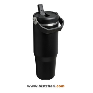 قمقمه دوجداره نی دار 880ml مدل Flip Straw Tumbler برند استنلی Stanley
