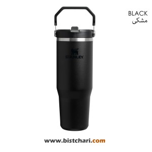 قمقمه دوجداره نی دار 880ml مدل Flip Straw Tumbler برند استنلی Stanley