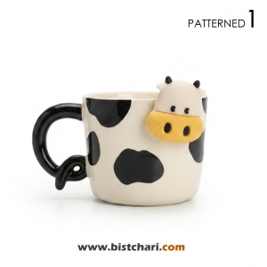 ماگ سرامیکی(لیوان) دسته دار طرح گاو Cow