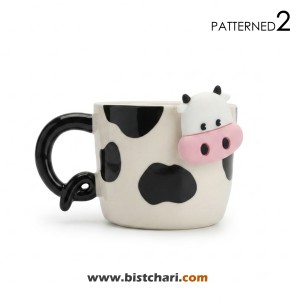 ماگ سرامیکی(لیوان) دسته دار طرح گاو Cow