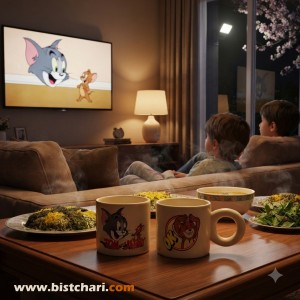 ماگ سرامیکی(لیوان) دسته دار تام و جری Tom And Jerry