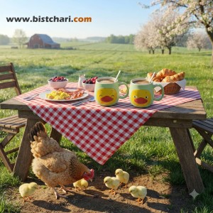 ماگ(لیوان) سرامیکی درب دار طرح اردک Duck