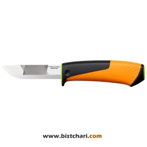 کارد دارای چاقوتیزکن مدل Heavy Duty knife with sharpener کد 1023619 برند فیسکارس Fiskars
