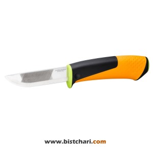 کارد دارای چاقوتیزکن مدل Heavy Duty knife with sharpener کد 1023619 برند فیسکارس Fiskars