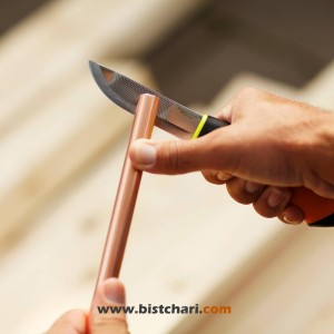 کارد دارای چاقوتیزکن مدل Heavy Duty knife with sharpener کد 1023619 برند فیسکارس Fiskars
