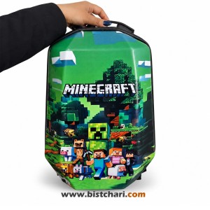 کوله پشتی مدرسه ای هارد کیس طرح Minecraft Green برند Marinox Marvel