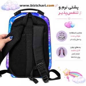 کوله پشتی مدرسه ای هارد کیس طرح Unicorn برند Marinox Marvel
