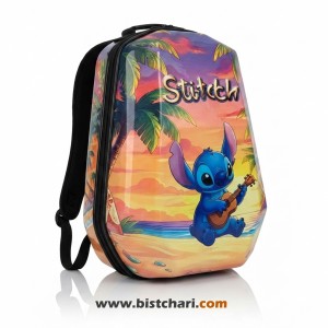 کوله پشتی مدرسه ای هارد کیس طرح Stitch برند Marinox Marvel