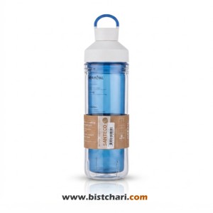 بطری ورزشی طلقی دوجداره 590 میلی لیتر مدل Ocean برند سانتکو Santeco