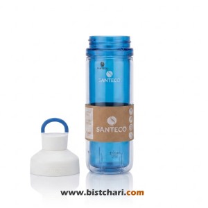 بطری ورزشی طلقی دوجداره 590 میلی لیتر مدل Ocean برند سانتکو Santeco
